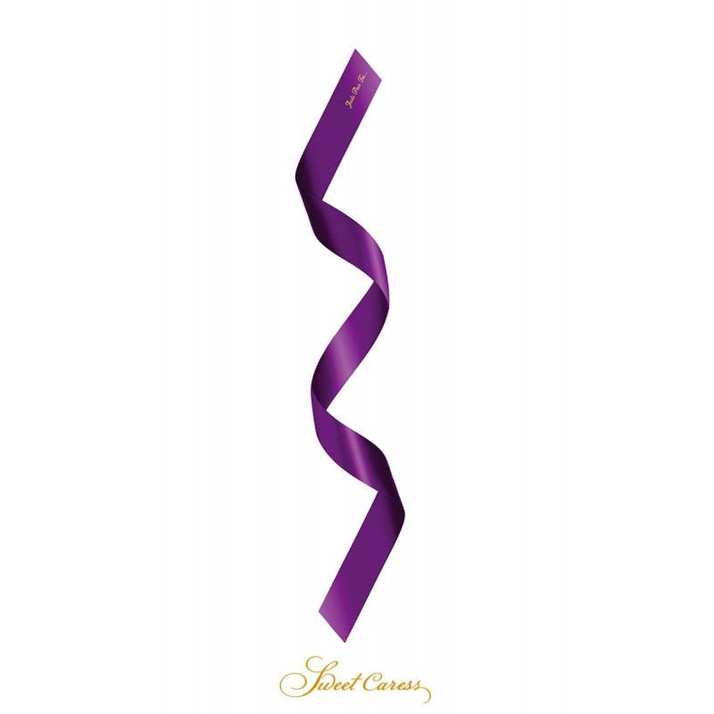 Bandeau BDSM satin pourpre - Sweet Caress Bandeau BDSM satin pourpre - Sweet Caress