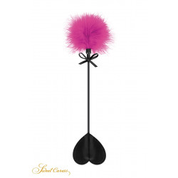 Tapette coeur avec pompon fuchsia - Sweet Caress