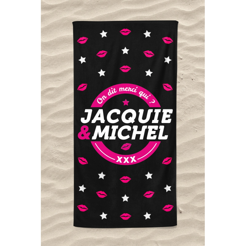 Serviette de plage Jacquie et Michel Bisous Serviette de plage Jacquie et Michel Bisous