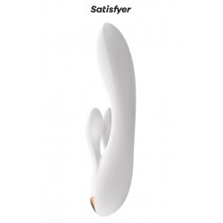 Vibro Rabbit connecté Double Flex blanc - Satisfyer