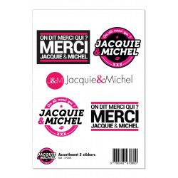 Assortiment 5 stickers J&M