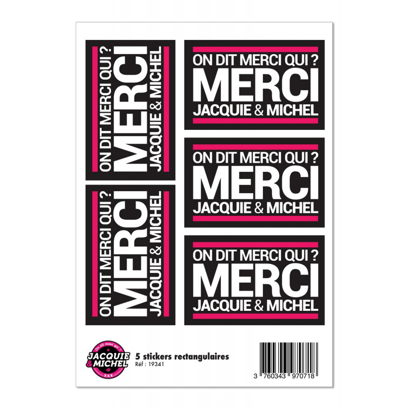 5 stickers J&M noir logo rectangle 5 stickers J&M noir logo rectangle