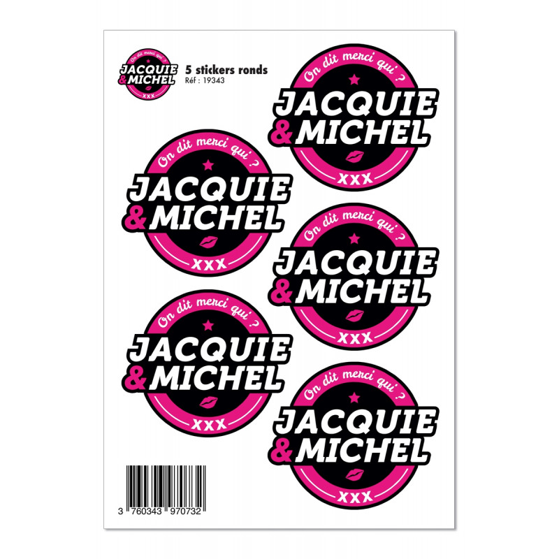 5 stickers J&M noir logo rond 5 stickers J&M noir logo rond