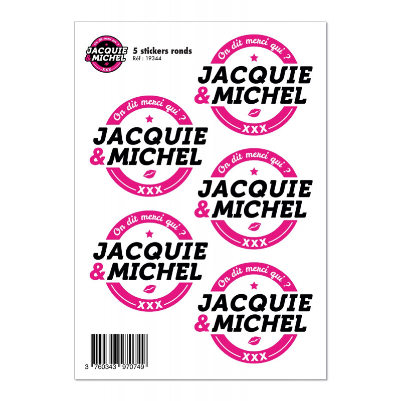 5 stickers J&M blanc logo rond 5 stickers J&M blanc logo rond