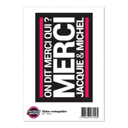 Grand sticker J&M rectangle noir