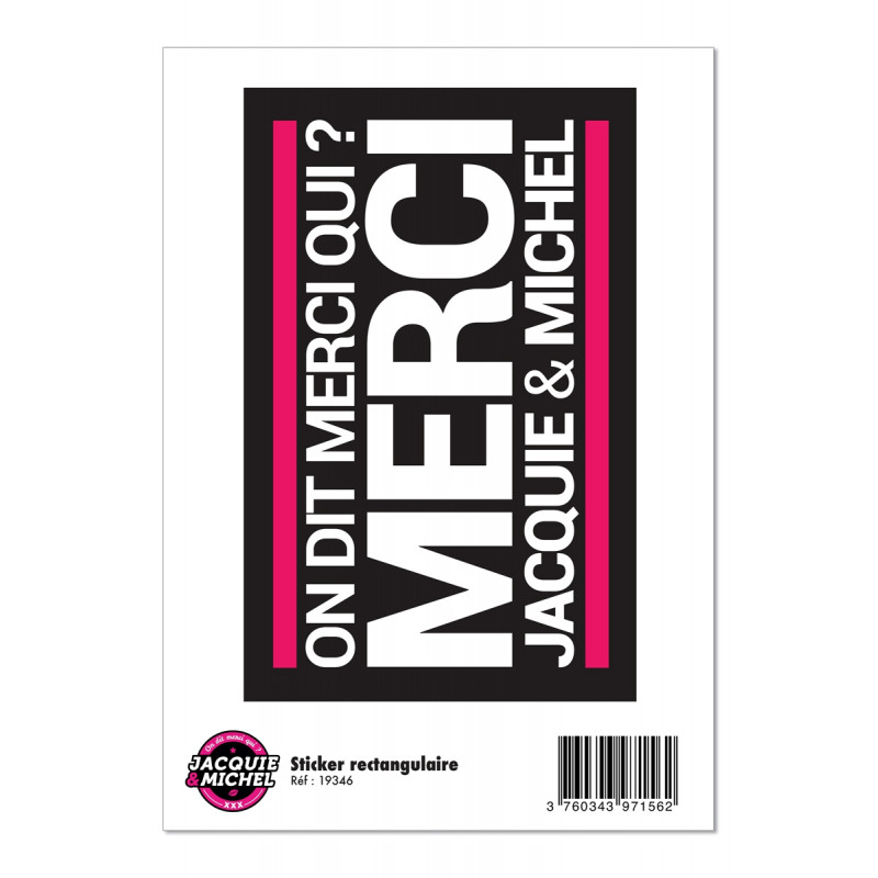 Grand sticker J&M rectangle noir Grand sticker J&M rectangle noir