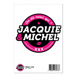 Grand sticker J&M rond noir