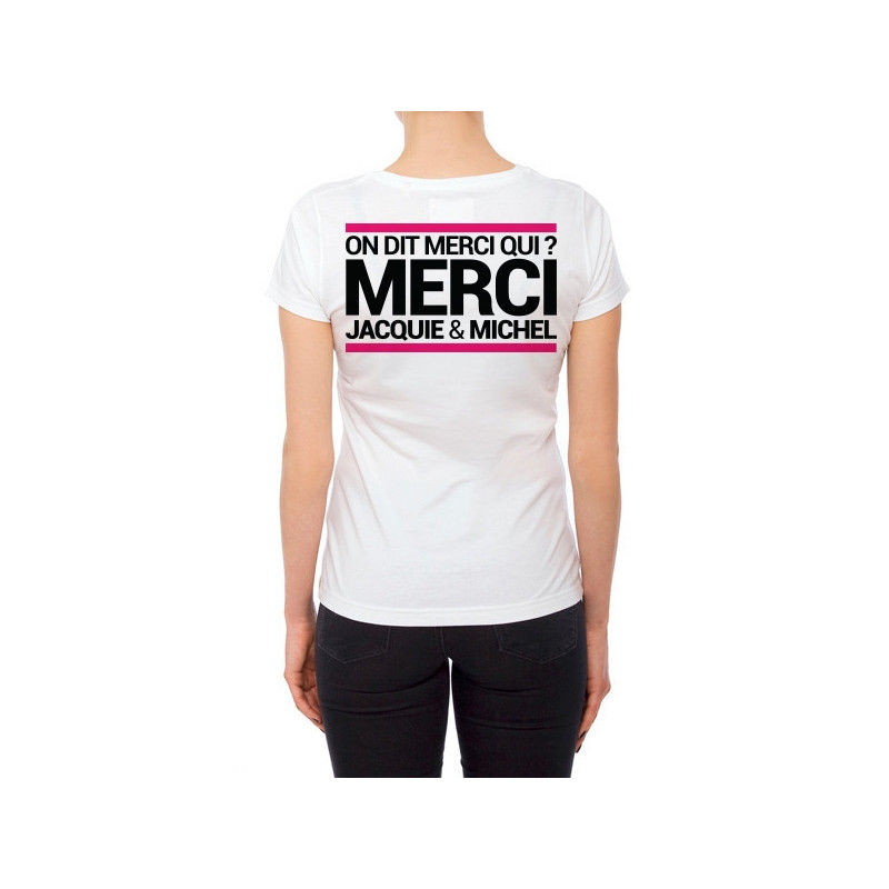 Tee-shirt  J&M blanc - spécial  femme