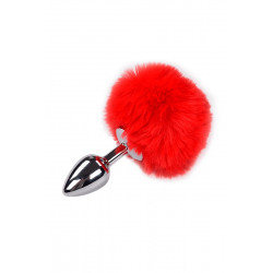 Plug métal Fluffy S rouge - Alive