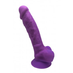 Gode double densité violet 17,5 cm - SilexD