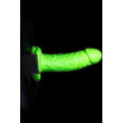 Gode-ceinture creux phosphorescent  18cm - Ouch