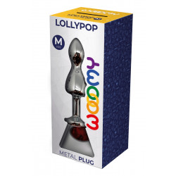 Plug bijou Lollypop rouge M - Wooomy