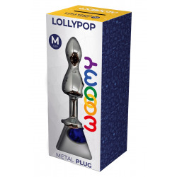 Plug bijou Lollypop bleu M - Wooomy