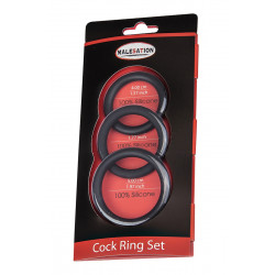 Set 3 CockRings silicone - Malesation