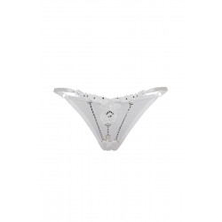 String ouvert à strass blanc